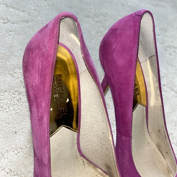 Michael Kors-purple suede 4in heels - Picture 7 of 8
